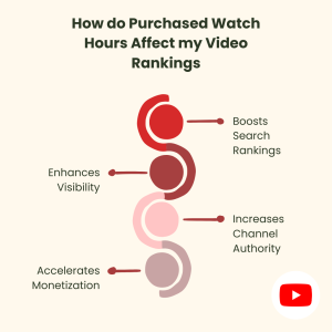 A diagram showing how purchased watch hours can affect video rankings.