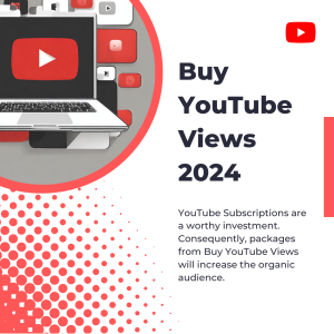 Text on the screen reads "Buy YouTube Views 2024"
