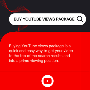 Advertisement for buying YouTube views package.